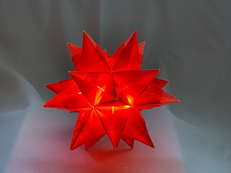 3er-Set Bascetta-Sterne – Ø 30 cm, beleuchtet & hängend