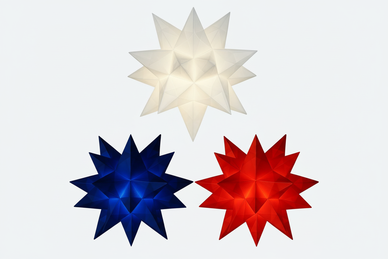 3er-Set Bascetta Sterne 20cm