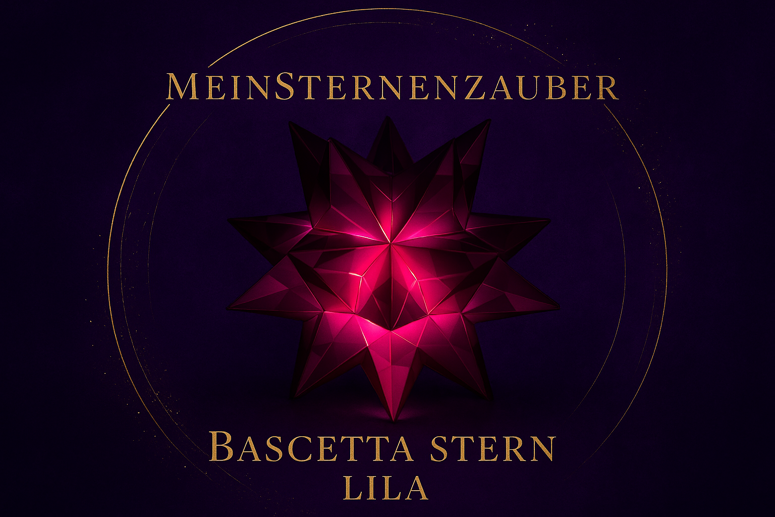 Bascetta Stern Ø 30 cm lila, beleuchtet, hängend